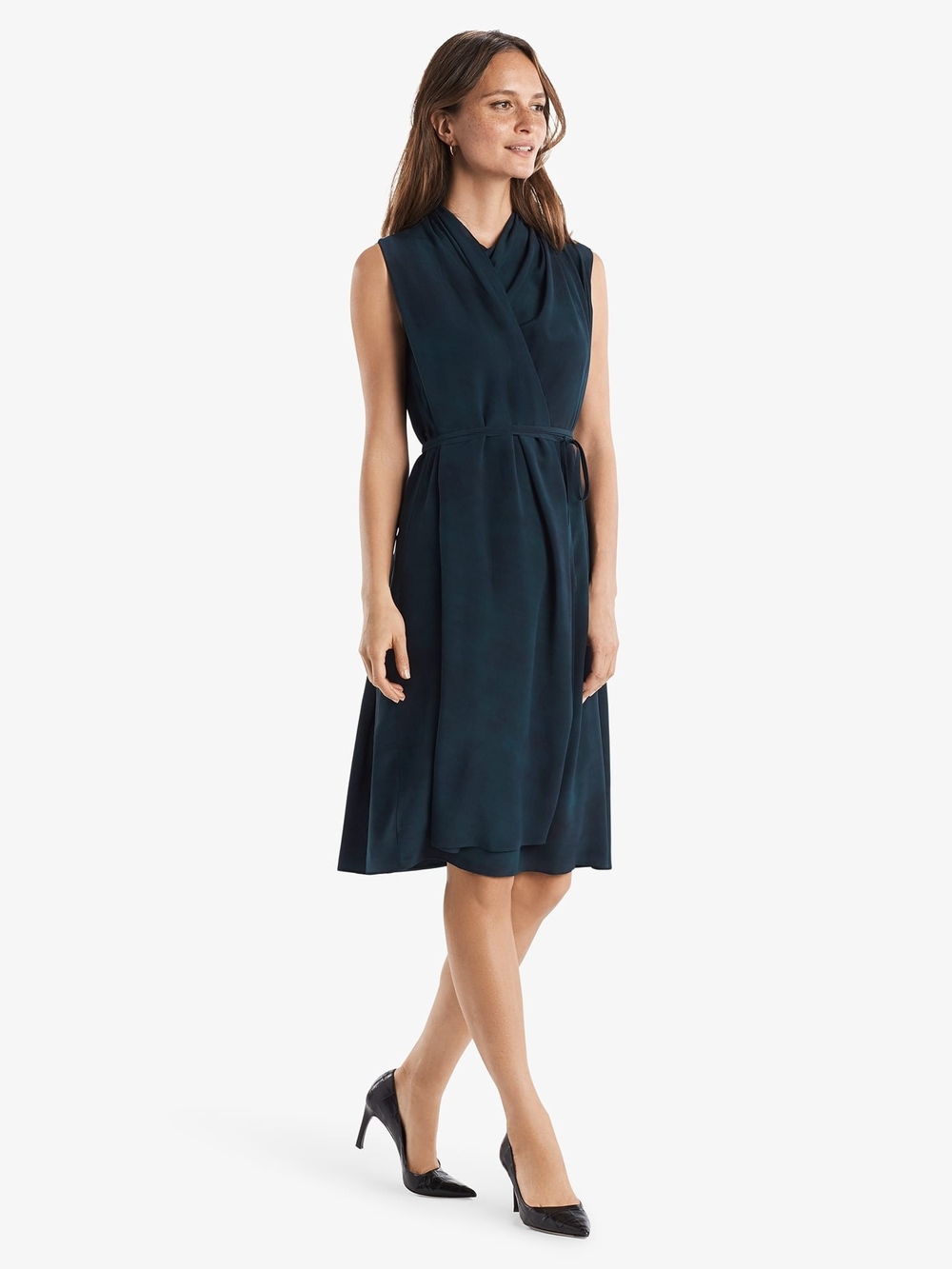 MM LaFleur Greer Silk Dress Brushstroke